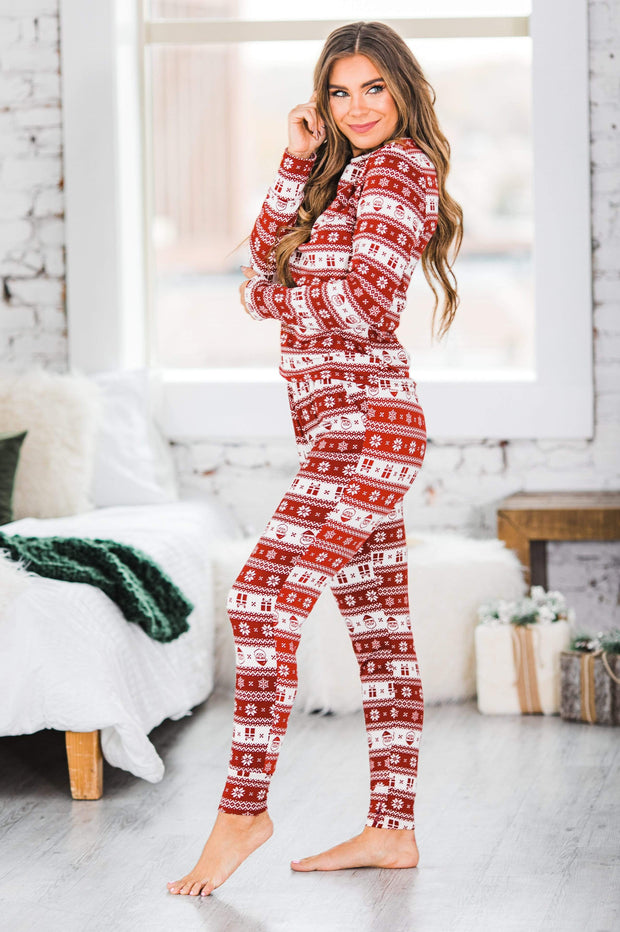 SALE - Nordic Fleece Lined Pajama Set -Size 3XL